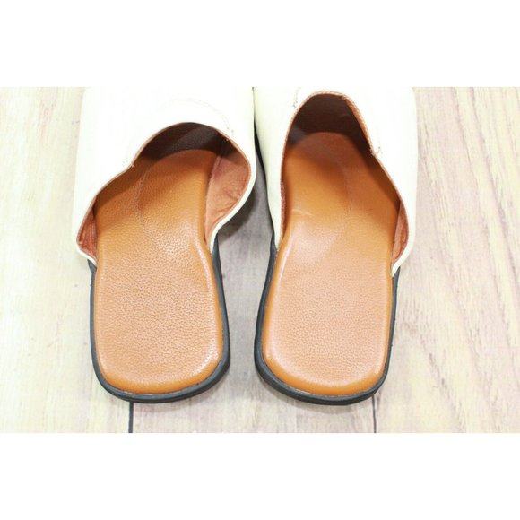 Gravis Dolce White Sands Leather Wedge Slip On Sandals Size 7 - Picture 6 of 9